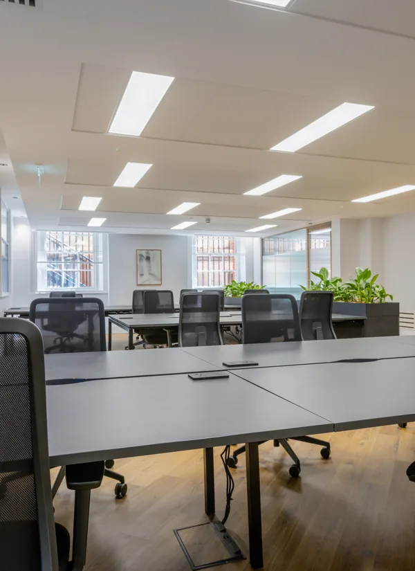 Engineered wood flooring in a City of London office