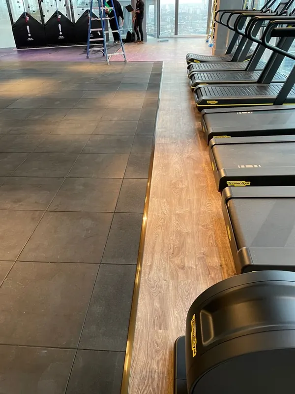 Performance flooring in a commercial gym