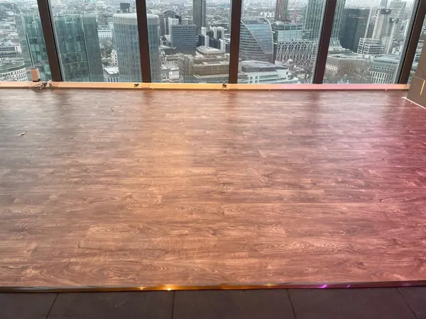Engineered wood flooring in a City of London office