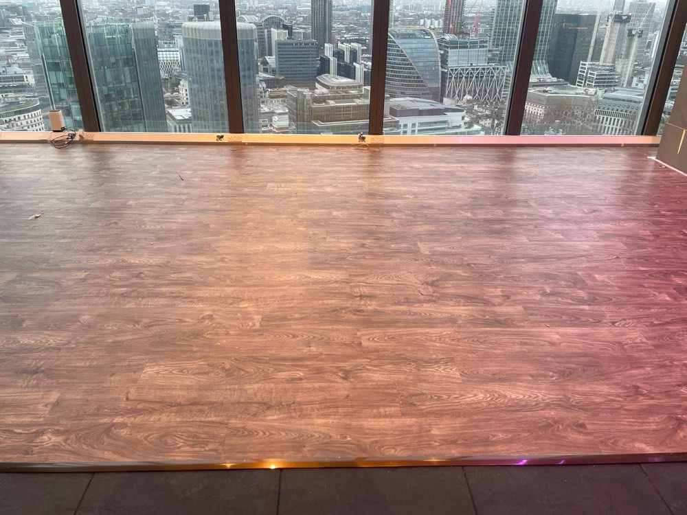 Engineered wood flooring in a City of London office